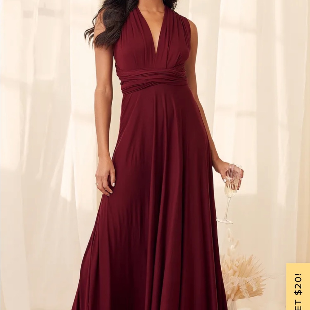 Small Lulu’s Burgundy Convertible Dress